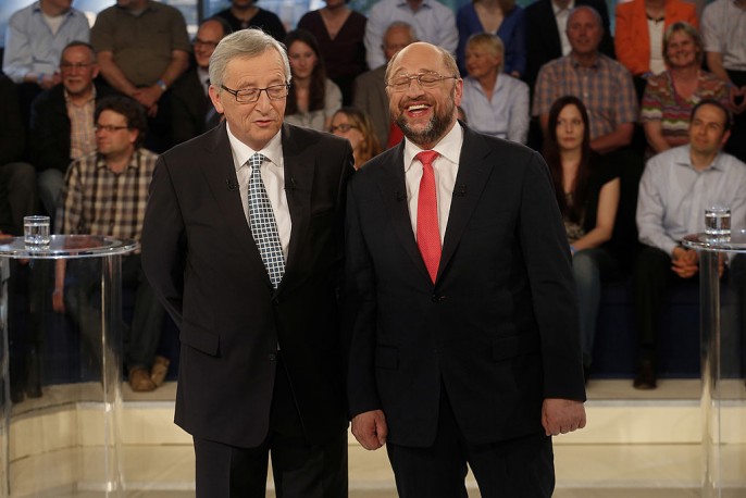 Martin Schulz And Jean-Claude Juncker Face Off In TV Debate